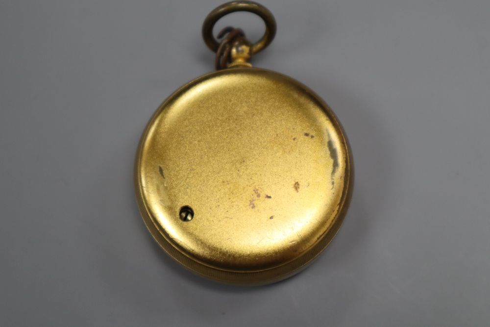 E. Saunders, 100, High Street, Oxford. A brass cased pocket barometer, cased